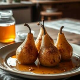 Poires Rôties au Miel et à la Cannelle : Recette Facile et Gourmande Poires Rôties au Miel et à la Cannelle : Recette Facile et Gourmande
