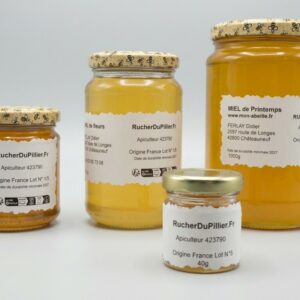 Pot de miel toutes fleurs artisanal 40g - Rucher du Pillier Châteauneuf Loire 42