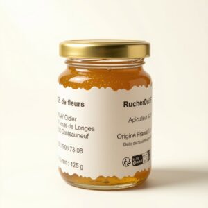 Pot de miel toutes fleurs artisanal 125g Châteauneuf Loire