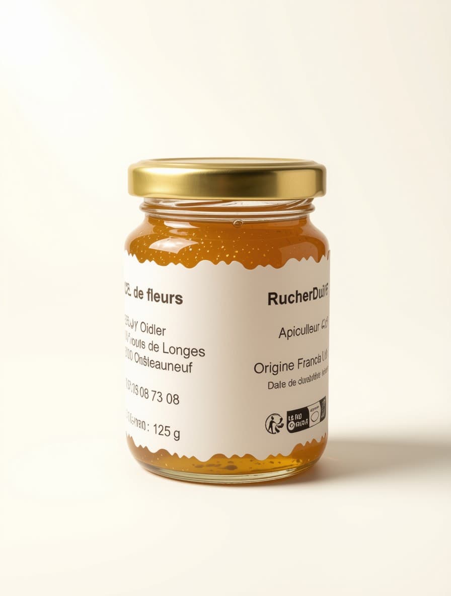 Pot de miel toutes fleurs artisanal 125g Châteauneuf Loire