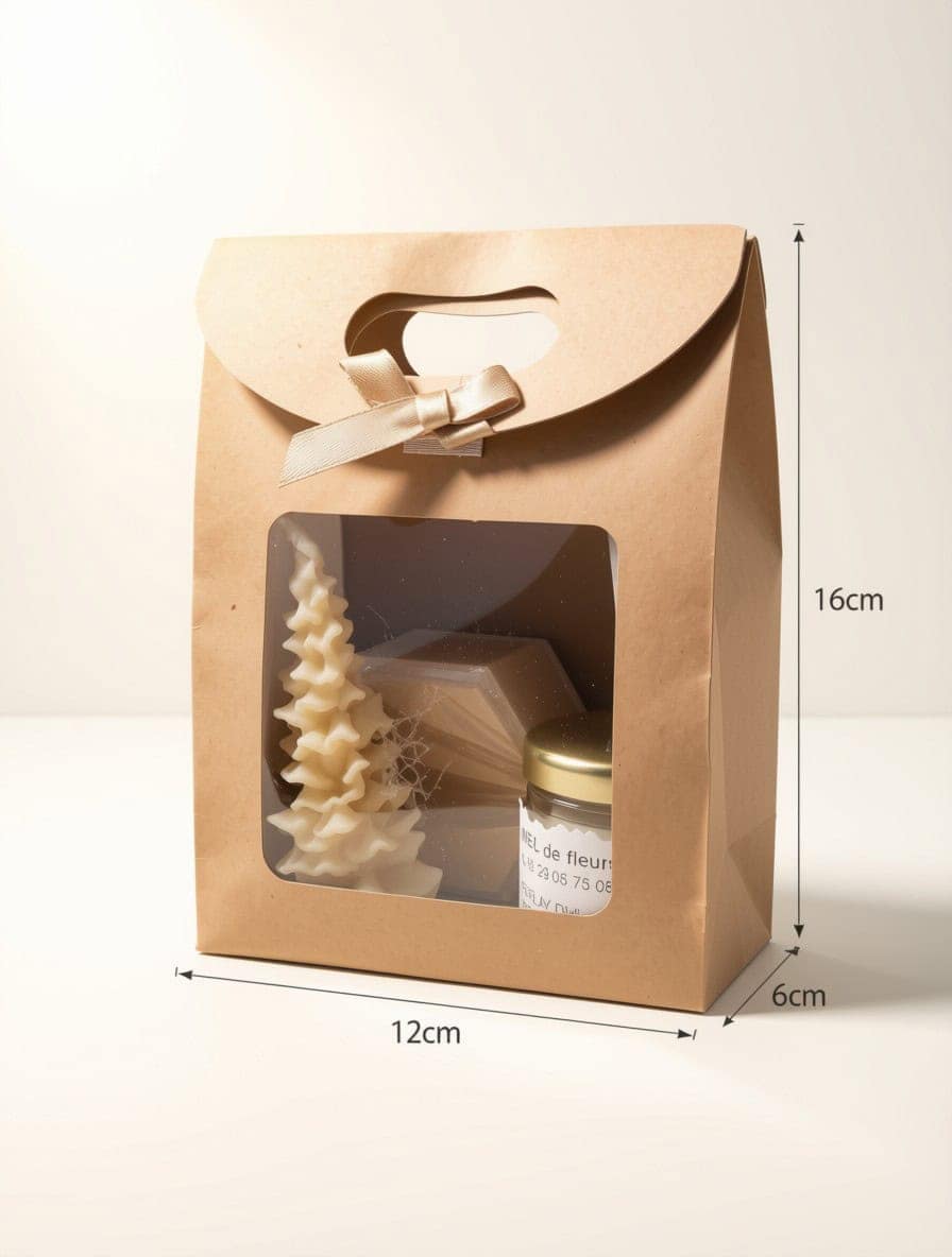 Pochette cadeau savon miel propolis bonbons bougie Châteauneuf Loire